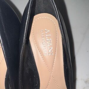 Alfani Step Flex Black Leather Comfort Heels 8M